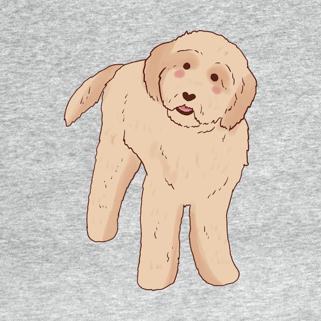 Cartoon Golden Doodle by Mayarart